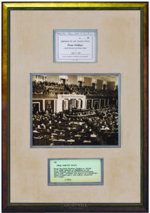 Product image: Framed ORIGINAL ADMISSION CARD to the PRESS GALLERY - Congress of the United States