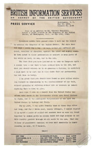 Product image: TEXT OF THE ADDRESS BY MR. WINSTON CHURCHILL BEFORE THE JOINT SESSION  OF THE CONGRESS OF THE UNITED STATES, AT WASHINGTON, D.C., ON MAY 19TH, 1943