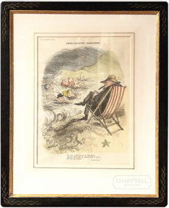 Product image: Framed Original Hand-Colored CARTOON from PUNCH Magazine