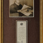 Product image: Framed ORIGINAL TYPED PARLIAMENTARY DIRECTIVE SIGNED by WINSTON CHURCHILL