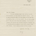Product image: TYPED LETTER SIGNED to "Mrs. P." by Winston Churchill