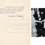 Product image: OFFICIAL TYPED NOTE SIGNED TO QUEEN ELIZABETH II FROM WINSTON CHURCHILL