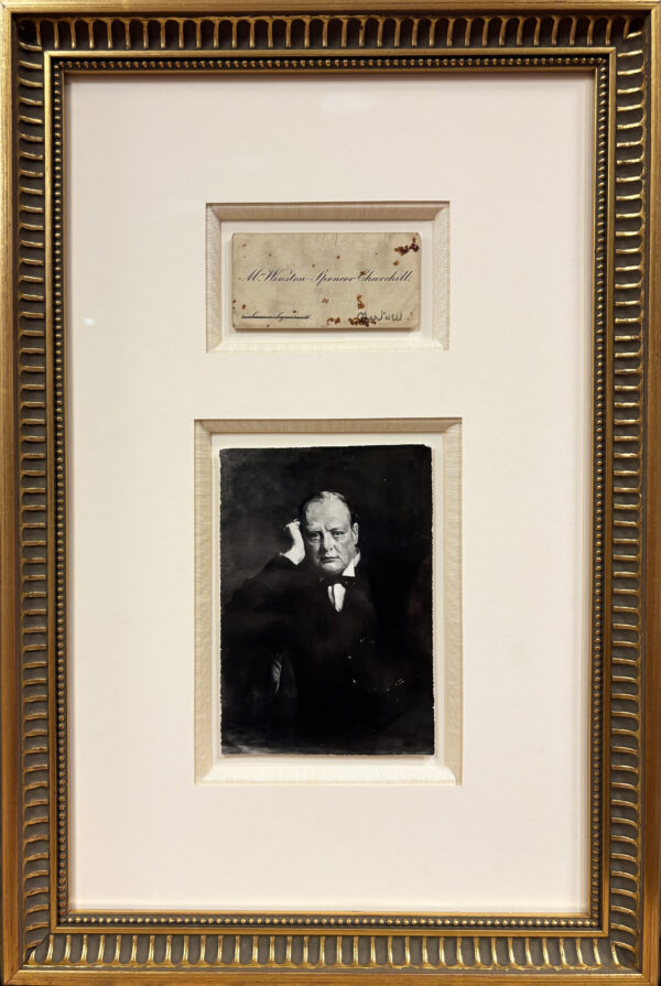 Product image: WINSTON CHURCHILL'S FRAMED CALLING CARD