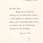 Product image: TYPED NOTE SIGNED FROM WINSTON CHURCHILL TO JOHN "JOCK" COLVILLE