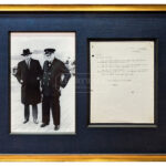 Product image: FRAMED ORIGINAL WW II TYPED "MINUTE" TO THE P.M. INITIAL-SIGNED "B" BY LORD BEAVERBROOK