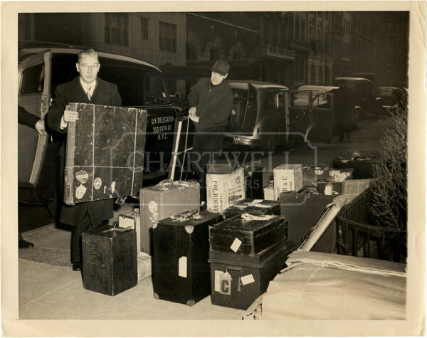 Product image: POST-WAR ORIGINAL PRESS PHOTOGRAPH RELATING TO WINSTON CHURCHILL
