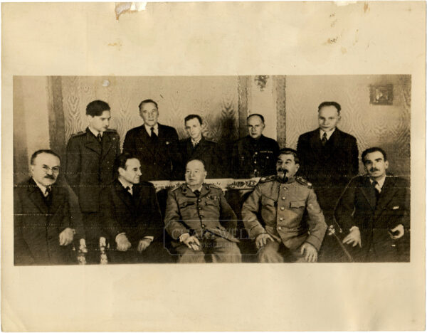 Product image: WORLD WAR II Original PRESS PHOTOGRAPH of Winston Churchill & Joseph Stalin