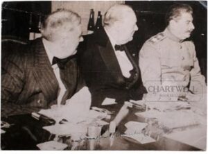 Product image: Framed Vintage World War II PRESS PHOTOGRAPH SIGNED by Winston Churchill: