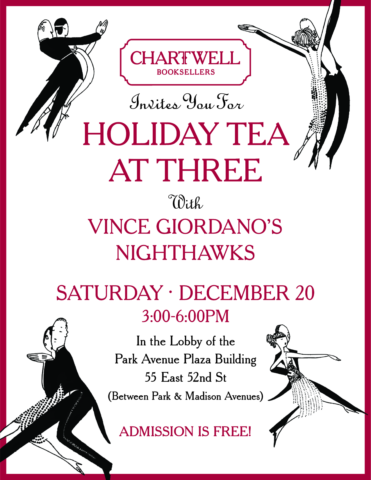 JOIN US THIS SATURDAY FOR “HOLIDAY TEA AT THREE”!